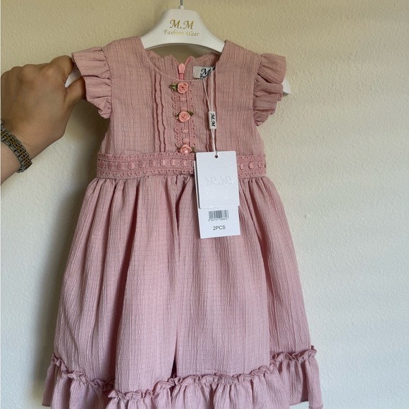 M&M'S Other - M&M'S Dusty Pink Flutter-Sleeve Girls Dress